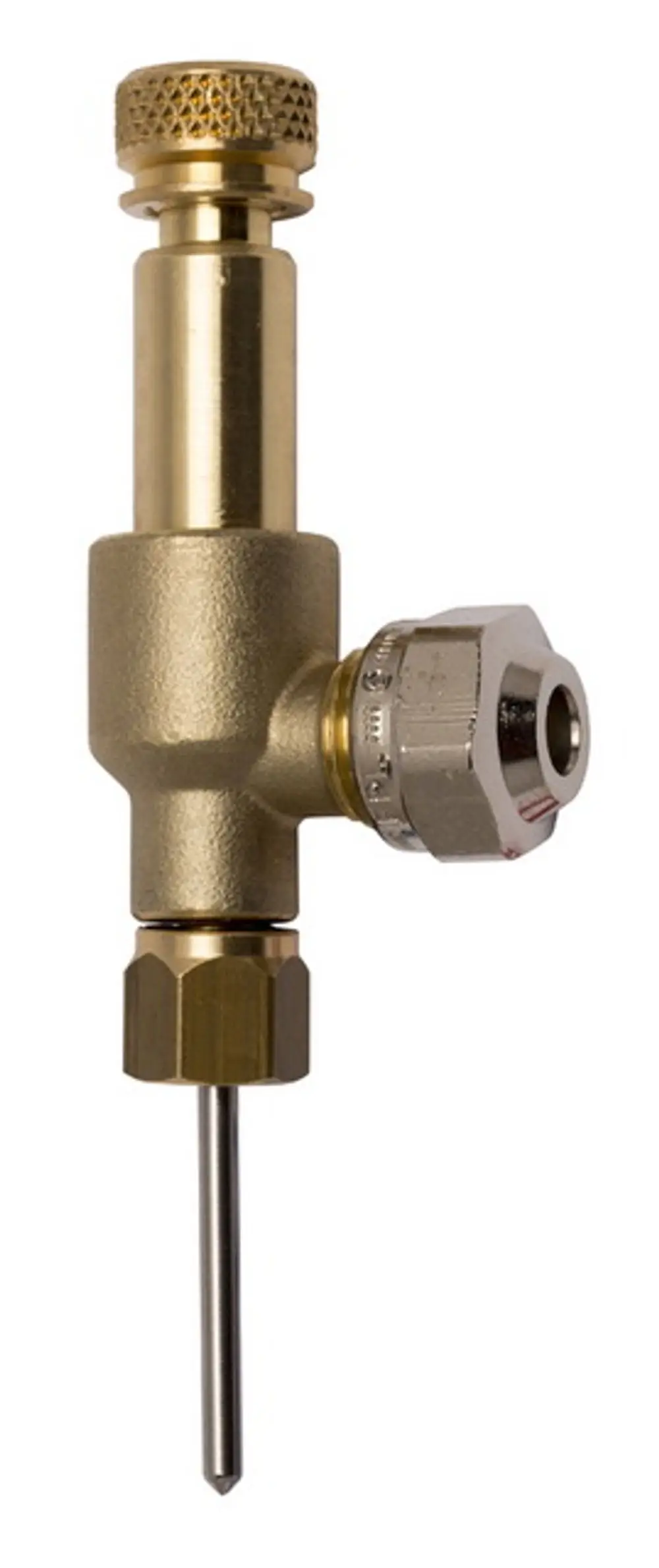 Messanschluss in Metallausführung, geeignet für Kupferrohre, zur Verwendung in Heizungsanlagen. Hersteller: IMI Hydronic Engineering.